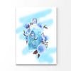 Blue Color Perfume Print 100% Australian Made 90 x 120cm (Acrylic)