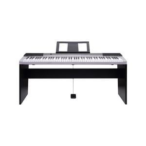 Karrera 88 Keys Electronic Keyboard Piano with Stand Silver