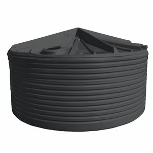 Clark Tanks 23600L Squat Round Poly Water Tank - Slate Grey