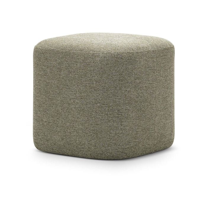 Podd 40cm Light Moss Green Square Rounded Ottoman Pouf Stool