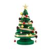Jingle Jollys 62CM Paper Christmas Tree w/ Led Lights Xmas Decorations Kit Home Office Decor Green