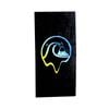Flow-riding Black Cotton Beach Towel