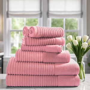 Jenny Mclean Royal Excellency 600GSM 7PC Bath Linen Set - Rosebud