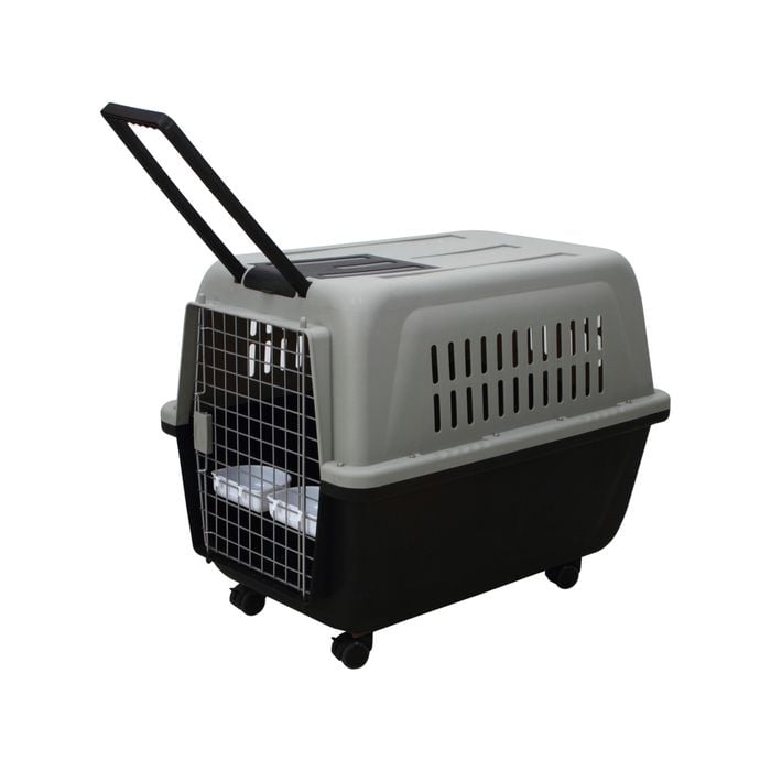 YES4PETS Large Plastic Kennels Pet Carrier Dog Cat Cage Crate With