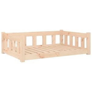 vidaXL Dog Bed Pet Bed with Supporting Sidewalls Wooden Dog Sofa Solid Wood Pine