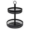 Classica Nero Mesh 2 Tier Round Basket Rust Resistant Home Organiser 30cm Black
