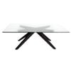 SK Designer Living | Amber Collection | Rectangular Glass Coffee Table - Black
