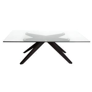 SK Designer Living | Amber Collection | Rectangular Glass Coffee Table - Black