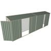 Build-a-Shed 0.8 x 6 x 2m Hinged Door Tunnel Shed with Double and Single Sliding Side Doors - Green