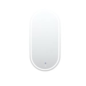 Attica 900 x 450mm Natural Oak Nobu LED Oval Shaving Cabinet with Powerpoint