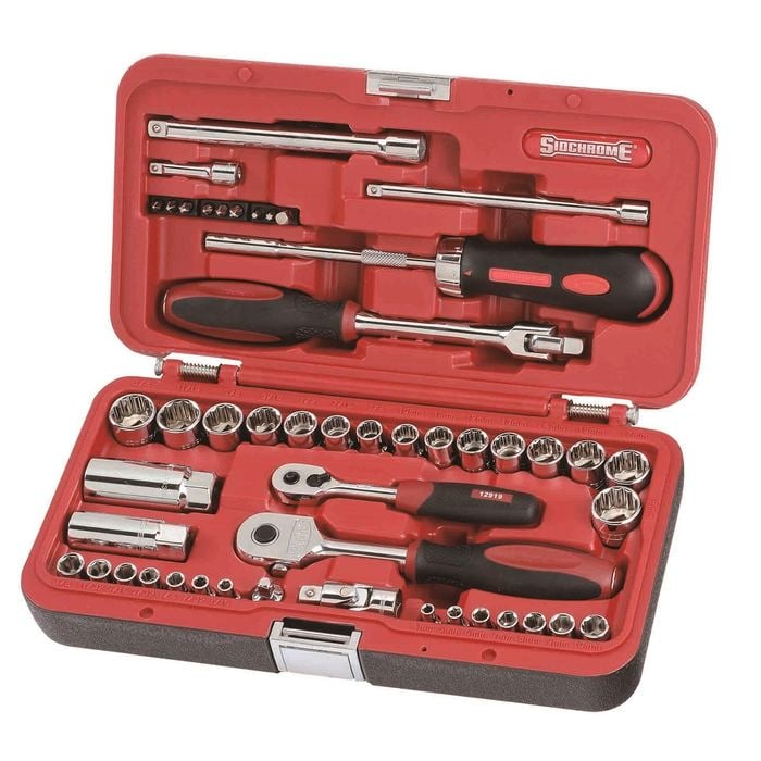 Sidchrome 1/4" & 3/8" Metric / AF Drive Socket Set - 57 Piece