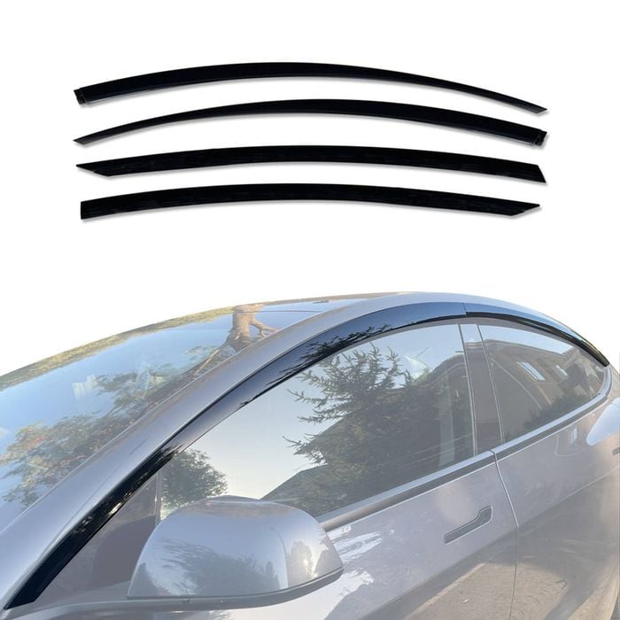 AUSGO Injection Weather Shields for Tesla Model 3 2019-Onwards Weathershields Window Visors Wind Deflectors