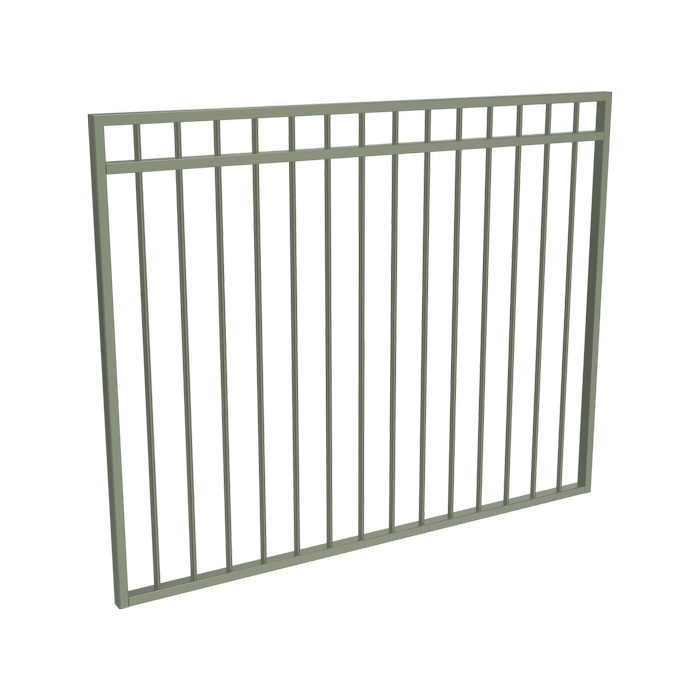 ProtectorAl 1201 - 1500 x 1200mm Pale Eucalypt Aluminium Garden Gate DTR All Up