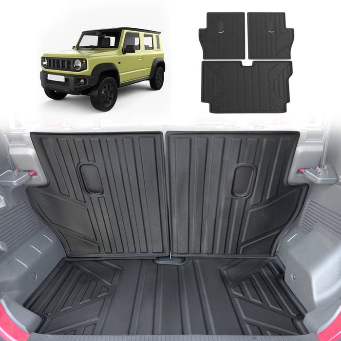 AUSGO Boot Liner for Suzuki Jimny XL 5-Door 2023-Onwards 3-Piece Set Cargo Trunk Mat Boot Mat