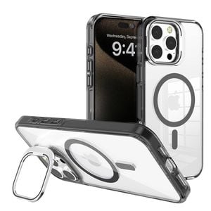 REDEFINE Transparent Magsafe Case Cover with Magnetic Ring for iPhone 16 Pro Max - Black
