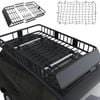 Advwin Roof Rack Basket with Cargo Net, 64" x 39" x 5" 115kg Rooftop Cargo Carrier Basket, Steel Roof Rack with Wind Fairing