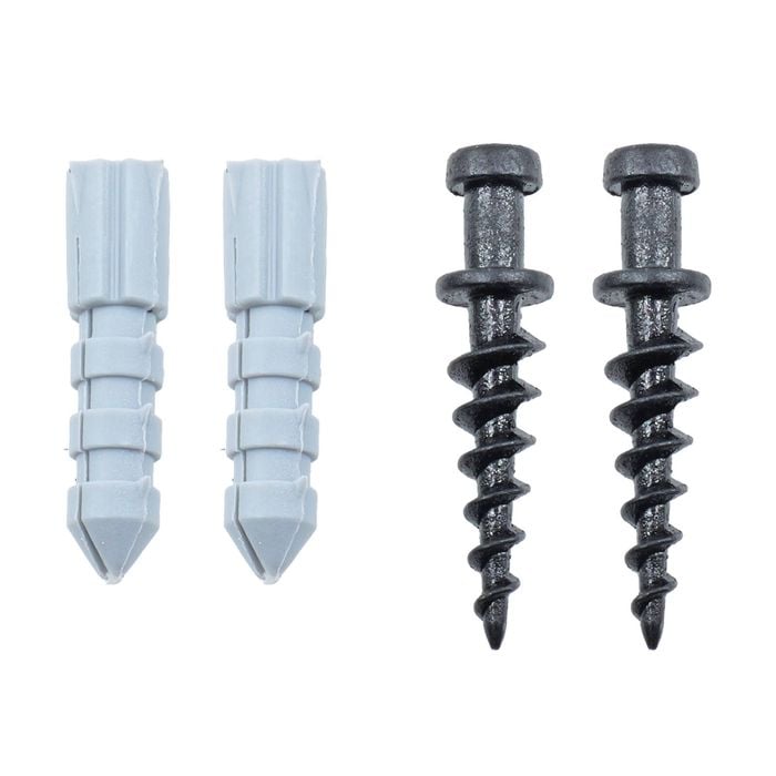 Everhang 30kg Black Heavy-Duty Picture Hanging Plasterboard Screw Set - 2 Pack