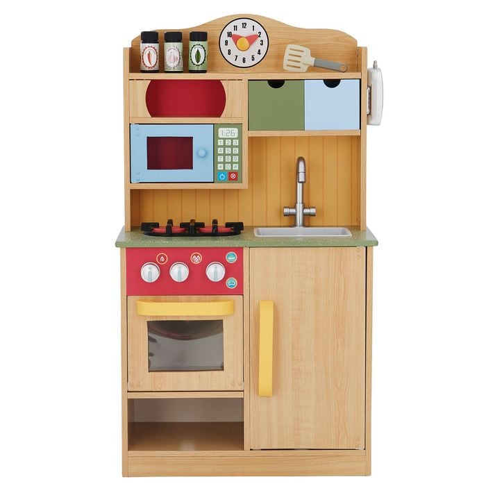 Teamson Kids - Little Chef Florence Classic Play Kitchen - Wood Grain