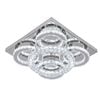 Eli & Co. Lighting Aveline 51W Crystal Square Flush Mount 3CCT Dimmable Chandelier Light