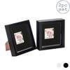 Nicola Spring 2 Piece 6 X 6 3d Shadow Box Photo Frame Set - Craft Display Picture Frame With 2 X 2 Mount - Black