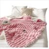 Anycozy 200x230cm Deep Pink Faux Rabbit Fur Blanket – Winter Sofa Bed Throw