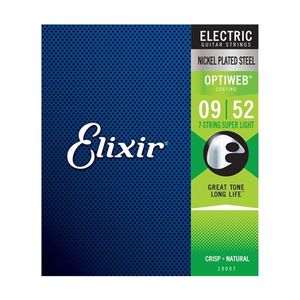 Elixir #19007 Electric Guitar 7 Strings Optiweb Nickel Steel 9-52 Super Light