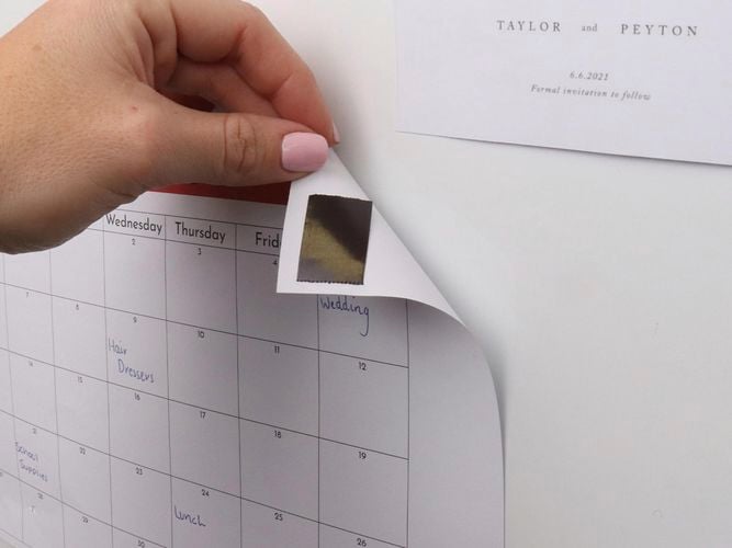 planner on a wall