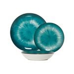Alex Liddy Eden New Bone China 12-Piece Dinner Set Teal