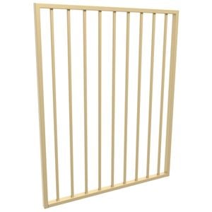 ProtectorAl 975 W x 1200mm H Paperbark Aluminium Square Picket Flat Top Pool Gate