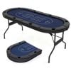 Costway 8-player Poker Table Foldable Card Board Blue