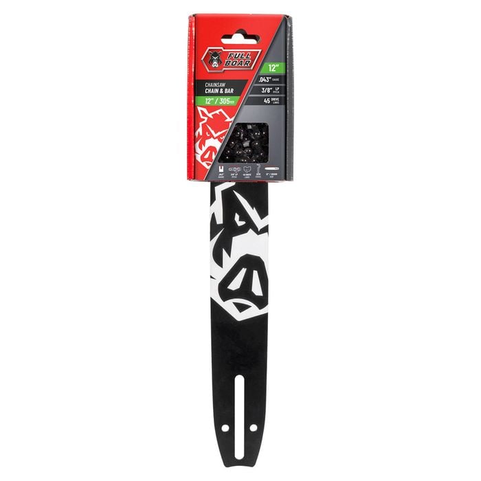 Full Boar 12" / 305mm Chainsaw Chain And Bar FBCSBC-124345