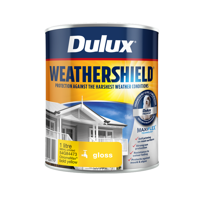 Dulux 1L Bold Yellow Gloss Weathershield Exterior Paint