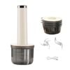 Catzon Electric Food Processor Includes 4 Cup 2 Sets Of Blades For Dicing Mincing Puree-white