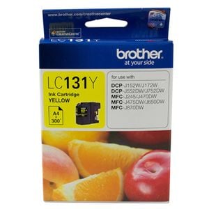 Brother LC-131Y Yellow Ink - 300 Pages for Brother Printers