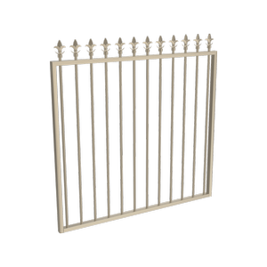 ProtectorAl 1201 - 1500 x 1200mm Paperbark Aluminium Garden Gate Spear Top