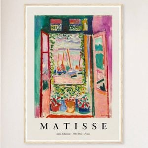 Galrie Henri Matisse Open Window Art Print - Elegant Home Decor, Wood Frame, A2 42 x 60cm (16 x 24inch)
