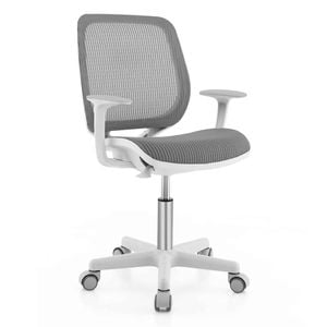 Costway Kid Desk Chair Swivel Mesh Computer Study Adjustable Grey