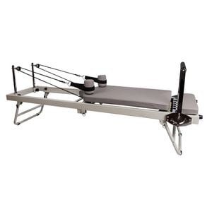 TOPONE Foldable Steel Frame Pilates Reformer Machine Perfect for Home Workouts - Beige/Black - Beige