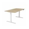 Olg Agile Motion Plus Square Leg White Frame New Oak Ravine Top Height Adjustable Desk L1200mm X W600mm