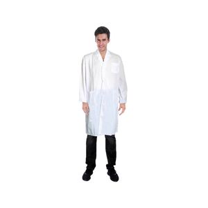 More Than Party Adult White Lab Coat Costume Authentic Look Chest Pocket L/XL