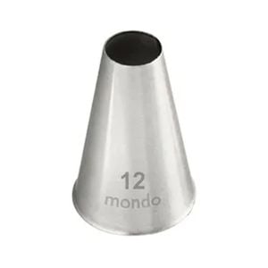 Mondo Stainless Steel #12 Round Piping Tip - Silver