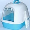 Yes4pets Portable Hooded Cat Toilet Litter Box Tray House With Handle And Scoop Blue