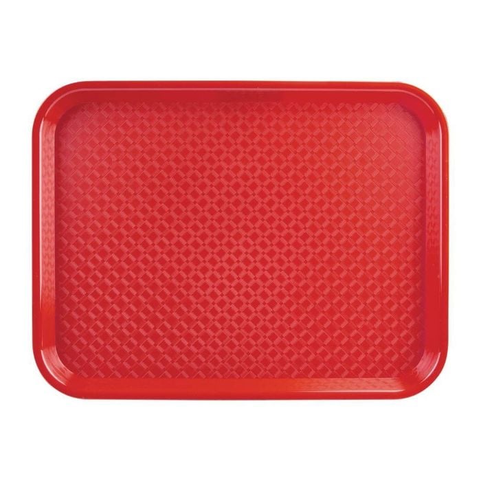 Olympia Foodservice Tray Kristallon Polypropylene Red 305 X 415mm Commercial Kitchen Serving Tray