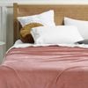 Accessorize Bedroom Collection 240cm x 260cm Pink Super Soft Plush Blanket QB/KB