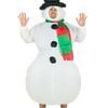 Inflatable Adults Christmas Snowman Costume - One Size