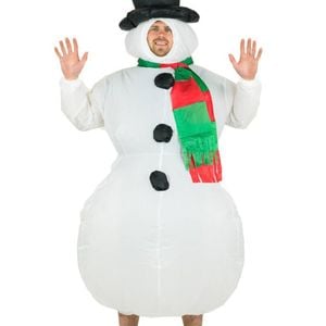 Inflatable Adults Christmas Snowman Costume - One Size