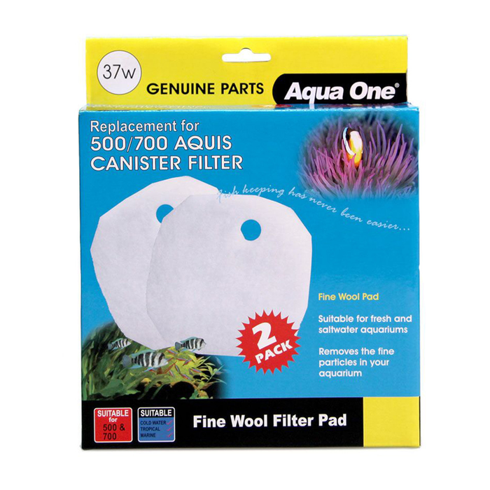 Aqua One Aquis 500/700 Wool Pad (2pk) 37w (25037w)