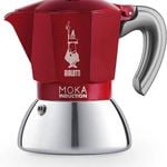 Bialetti Moka 6 Cup Induction Red Espresso Maker