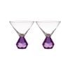 Tempa Zhara Set of 2 Martini Glasses Amethyst