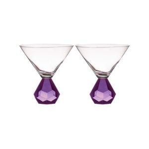 Tempa Zhara Set of 2 Martini Glasses Amethyst